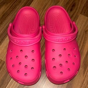 Pink crocs